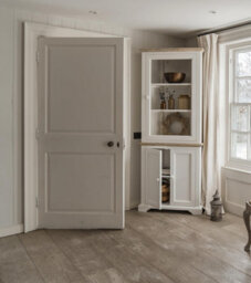 Statement Furniture Florence Corner Display Cabinet, Glass Door White Dresser - thumbnail 2