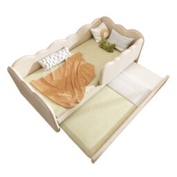 Btm 3Ft Single Upholstered Daybed With Pull Out Trundle Sofa Bed Linen Beige No Mattress - thumbnail 7