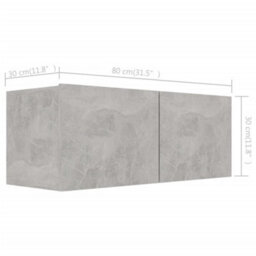 Berkfield 6 Piece Tv Cabinet Set Concrete Grey Engineered Wood - thumbnail 7