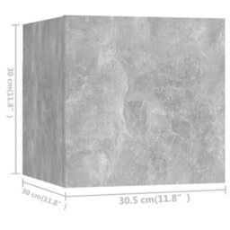 Berkfield 6 Piece Tv Cabinet Set Concrete Grey Engineered Wood - thumbnail 6