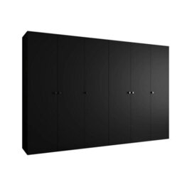Arte Parma I 300Cm Black Hinged Door Wardrobe - Bold, Architectural Storage For The Modern Bedroom - thumbnail 2