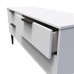 Hong Kong Ready Assembled Matt Grey No Effect 4 Drawer Wide Chest (H)505mm (W)1120mm (D)415mm - thumbnail 5