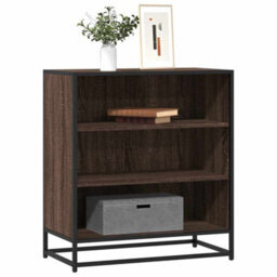 Berkfield Sideboard Brown Oak 68X35X76 Cm Engineered Wood And Metal - thumbnail 1