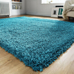 Prime Plus Teal Blue Extra Large Bedroom Livingroom Shaggy Rug Carpet, Mats (L)110Cm X (W)60Cm - thumbnail 3