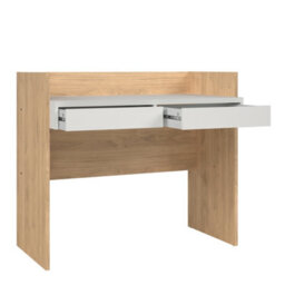 Furniture To Go Function Plus Desk With 2 Drawers In Oak And White  (W) 102.1 X (H) 88.9 X (D) 88.9Cm - thumbnail 6