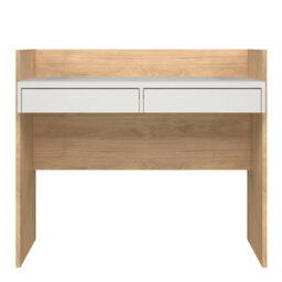 Furniture To Go Function Plus Desk With 2 Drawers In Oak And White  (W) 102.1 X (H) 88.9 X (D) 88.9Cm - thumbnail 3