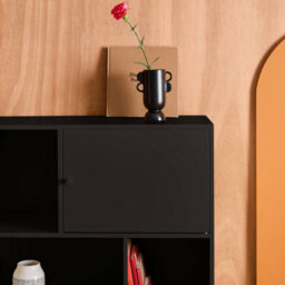 Sweeek - Industrial Metal Storage Cabinet With 6 Compartments Black 80X35X125 Cm - Oklahoma - thumbnail 8