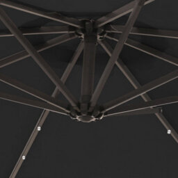 Sundaze 3M Black Cantilever Banana Parasol Umbrella With Lights, Base Weights And Rain Cover - thumbnail 7