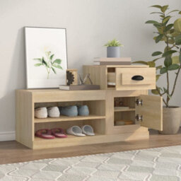 Berkfield Elegant Shoe Cabinet Sonoma Oak 100X42X60 Cm Engineered Wood - thumbnail 3