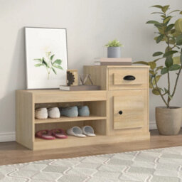 Berkfield Elegant Shoe Cabinet Sonoma Oak 100X42X60 Cm Engineered Wood - thumbnail 2