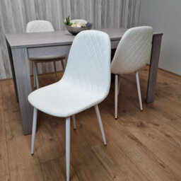 Kosy Koala Dining Table Set With 4 White Gem Pattern Chairs Dining Room Furniture - thumbnail 4