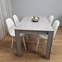 Kosy Koala Dining Table Set With 4 White Gem Pattern Chairs Dining Room Furniture - thumbnail 7