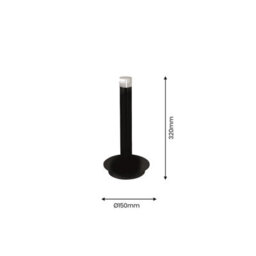 Milagro Carbon Black Led Table Lamp 5W Eye Catching Contemporary Cylindrical Lights With Built In Low Consumption Light Sources - thumbnail 4