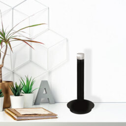Milagro Carbon Black Led Table Lamp 5W Eye Catching Contemporary Cylindrical Lights With Built In Low Consumption Light Sources - thumbnail 2