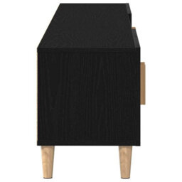 Berkfield Modern Tv Cabinet Black Oak 180X31,5X40 Cm Engineered Wood - thumbnail 8