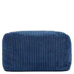 Icon Amara Jumbo Cord Square Footstool Bean Bag, Denim Blue - thumbnail 3
