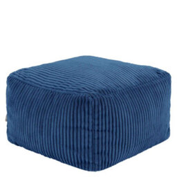 Icon Amara Jumbo Cord Square Footstool Bean Bag, Denim Blue - thumbnail 2