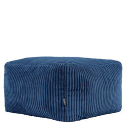 Icon Amara Jumbo Cord Square Footstool Bean Bag, Denim Blue - thumbnail 4