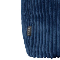 Icon Amara Jumbo Cord Square Footstool Bean Bag, Denim Blue - thumbnail 7