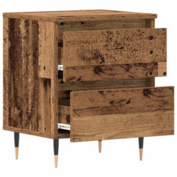 Berkfield Modern Bedside Cabinets 2 Pcs Old Wood 40X35X50 Cm Engineered Wood - thumbnail 5