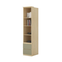 Arte Terra 93 Storage Cabinet 45Cm Oak Lindberg & Eucalyptus, Tall Slim Bedroom Cabinet With Adjustable Shelves & Drawers - thumbnail 4
