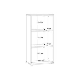 Wyld Haus Bucharest Tall Narrow 2-Shelf Vintage Oak Bookcase - thumbnail 6