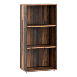 Wyld Haus Bucharest Tall Narrow 2-Shelf Vintage Oak Bookcase - thumbnail 2