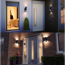 Long Life Lamps Company 12W Black Led Double Outdoor Wall With Pir Movement Sensor Stainless Steel Warm White Zlc348Bsen - thumbnail 7
