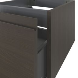 GoodHome Kentia Walnut Veneer Wall-Mounted Bathroom Cabinet (H) 300mm (W) 400mm - thumbnail 5
