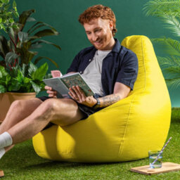 icon Recliner Indoor Outdoor Bean Bag Ochre Yellow Bean Bag Chair - thumbnail 6