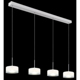 Luminosa Lighting Luminosa Belinda Bar Pendant Ceiling Light White Matt Opal Glass Shade 4X Led 4000K - thumbnail 4