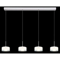 Luminosa Lighting Luminosa Belinda Bar Pendant Ceiling Light White Matt Opal Glass Shade 4X Led 4000K - thumbnail 5