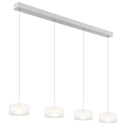 Luminosa Lighting Luminosa Belinda Bar Pendant Ceiling Light White Matt Opal Glass Shade 4X Led 4000K