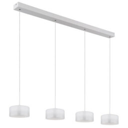 Luminosa Lighting Luminosa Belinda Bar Pendant Ceiling Light White Matt Opal Glass Shade 4X Led 4000K - thumbnail 2