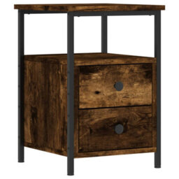 Berkfield Bedside Cabinets 2 Pcs Smoked Oak 34X35.5X50 Cm Engineered Wood - thumbnail 5