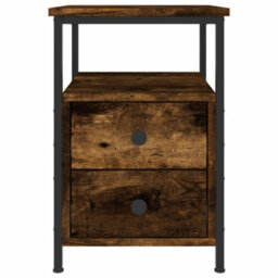 Berkfield Bedside Cabinets 2 Pcs Smoked Oak 34X35.5X50 Cm Engineered Wood - thumbnail 6