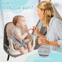 Gainoom 6-In-1 Khaki Baby High Chair Convertible Infant Feeding Chair Kids Table & Chair Set - thumbnail 4