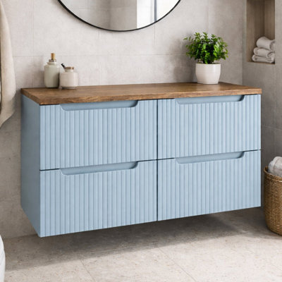 Heze Furniture Noca Bathroom Cabinet 120Cm With Worktop - Baby Blue - image 1