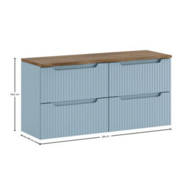 Heze Furniture Noca Bathroom Cabinet 120Cm With Worktop - Baby Blue - thumbnail 7
