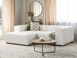 Beliani Modular Corner Sofa 2 Seater Ardal Boucle White Right Hand - thumbnail 2