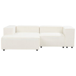 Beliani Modular Corner Sofa 2 Seater Ardal Boucle White Right Hand - thumbnail 5