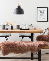 Beliani Sheepskin Rug Uluru Light Brown 65 X 110 Cm - thumbnail 2