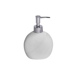 Showerdrape Ripple White Textured Liquid Soap Dispenser - thumbnail 3