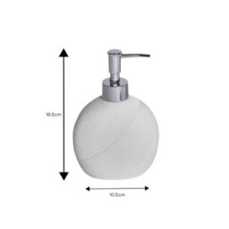 Showerdrape Ripple White Textured Liquid Soap Dispenser - thumbnail 2