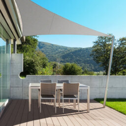 Floordirekt Casa Pura Triangular Polyester Sun Shade Sail Uv Weatherproof Water Repellent Garden Balcony Grey 3.6 X 3.6 X 5.1 M - thumbnail 3