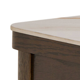 Wyld Haus Cork Cream Ceramic Console Table With Oak Veneer Base And 1 Drawer - thumbnail 6