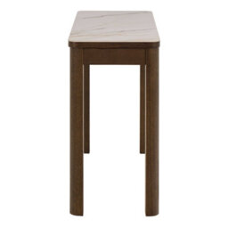 Wyld Haus Cork Cream Ceramic Console Table With Oak Veneer Base And 1 Drawer - thumbnail 4