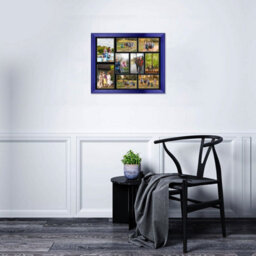 AK Frames 20X16 Purple Classic Multi Photo Frame With Black Mount - Holds 9 Apertures (2X) 7X5, (7X) 6X4 Photos - thumbnail 3