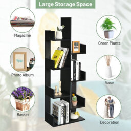 Costway 8 Tier Bookshelf Display Floor Standing Bookcase Storage Shelf For Living Room - thumbnail 6