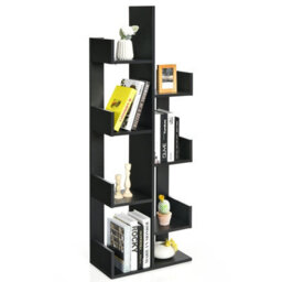 Costway 8 Tier Bookshelf Display Floor Standing Bookcase Storage Shelf For Living Room - thumbnail 1